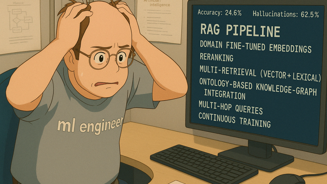 Hero illustration for the painful reality of enterprise RAG