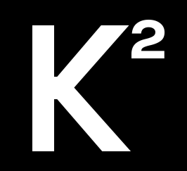 K² mark in white on black