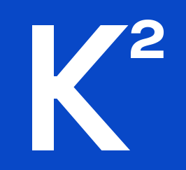 K² mark in white on blue